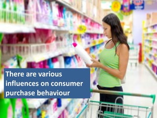 There are various
influences on consumer
purchase behaviour
 