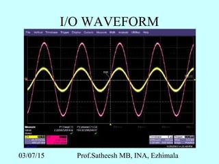 03/07/15 Prof.Satheesh MB, INA, Ezhimala
I/O WAVEFORM
 