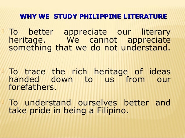 Study philippine literature