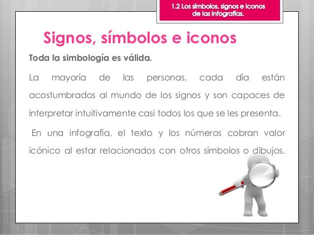Los simbolos, signos e iconos de las infografias