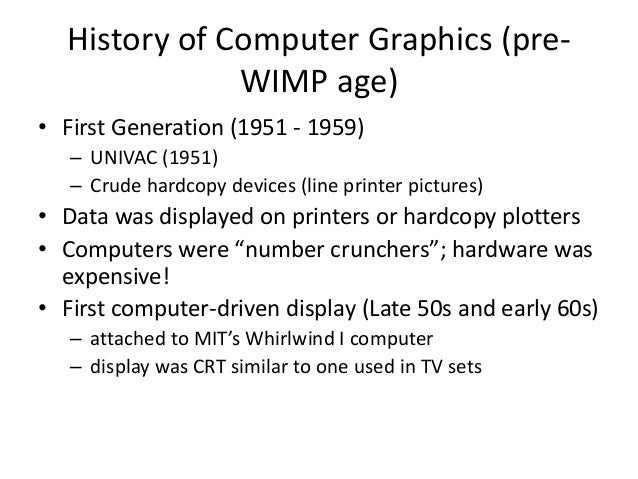 History of Computer Graphics