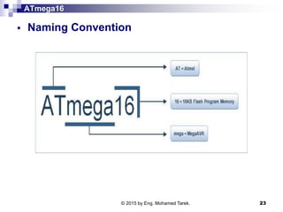 ATmega16
 Naming Convention
© 2015 by Eng. Mohamed Tarek. 23
 