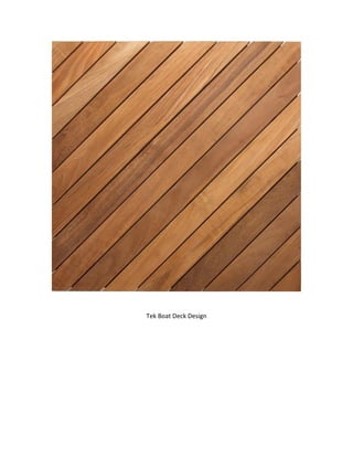 Tek Boat Deck Design
 