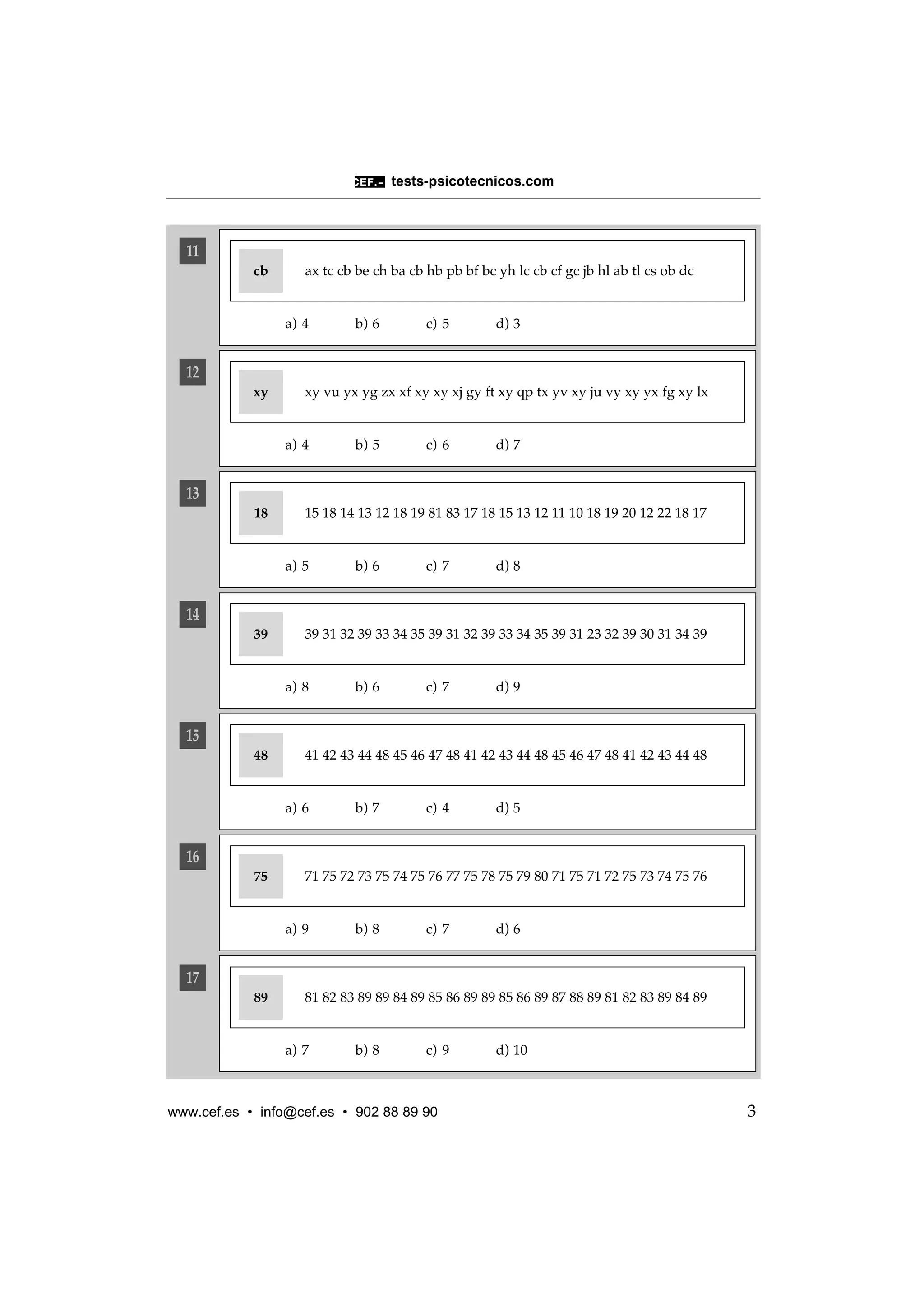 test psicotecnicos cef | PDF
