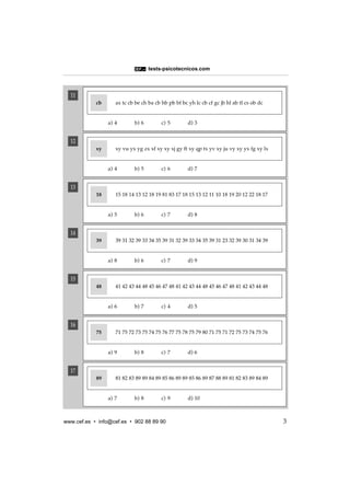 Test Unit Cef test psicotecnicos cef | PDF