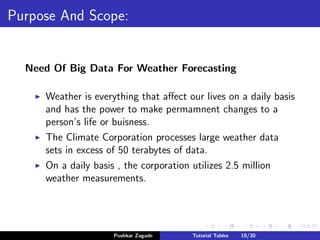 BIG DATA TO AVOID WEATHER RELATED FLIGHT DELAYS PPT | PDF