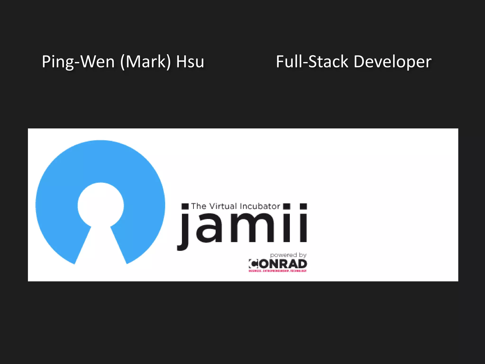 Ping-Wen (Mark) Hsu Full-Stack Developer
 