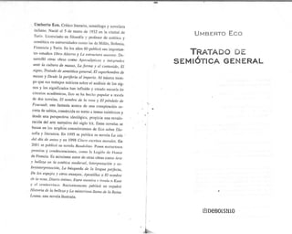 Umberto Eco: Tratado de Semiótica General.