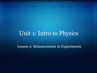 1.2 Measurements in Experiments | PPTX