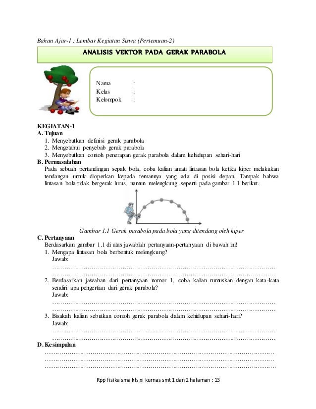 Contoh Soal Fisika Kelas Xi Semester 1 Gerak Parabola Dan - apparelsokol