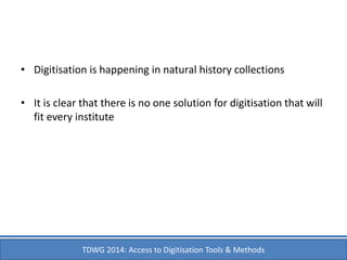 Access To Digitisation Tools And Methods Pptx