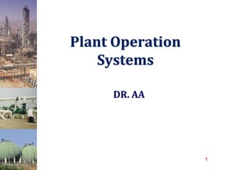 Plant Operation
Systems
DR. AA
1
 