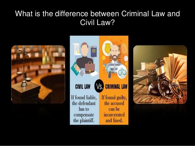 What is deifference between Criminal law and Civil law? What is deifference between Criminal law and Civil law?