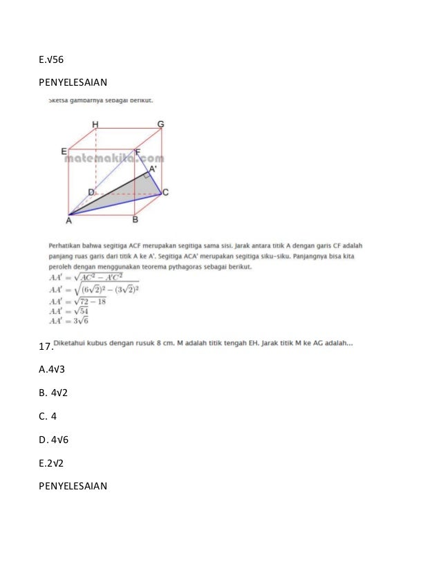 soal dan pembahasan geometri dan trigonometri