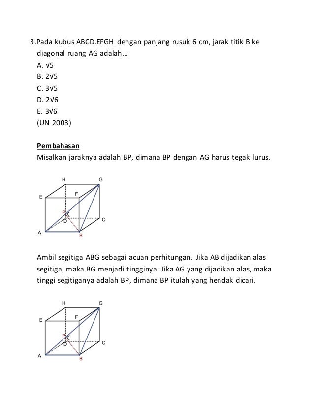 Soal Dan Pembahasan Geometri Dan Trigonometri