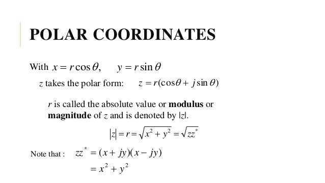 1 introduction to complex numbers express complex number in polar form