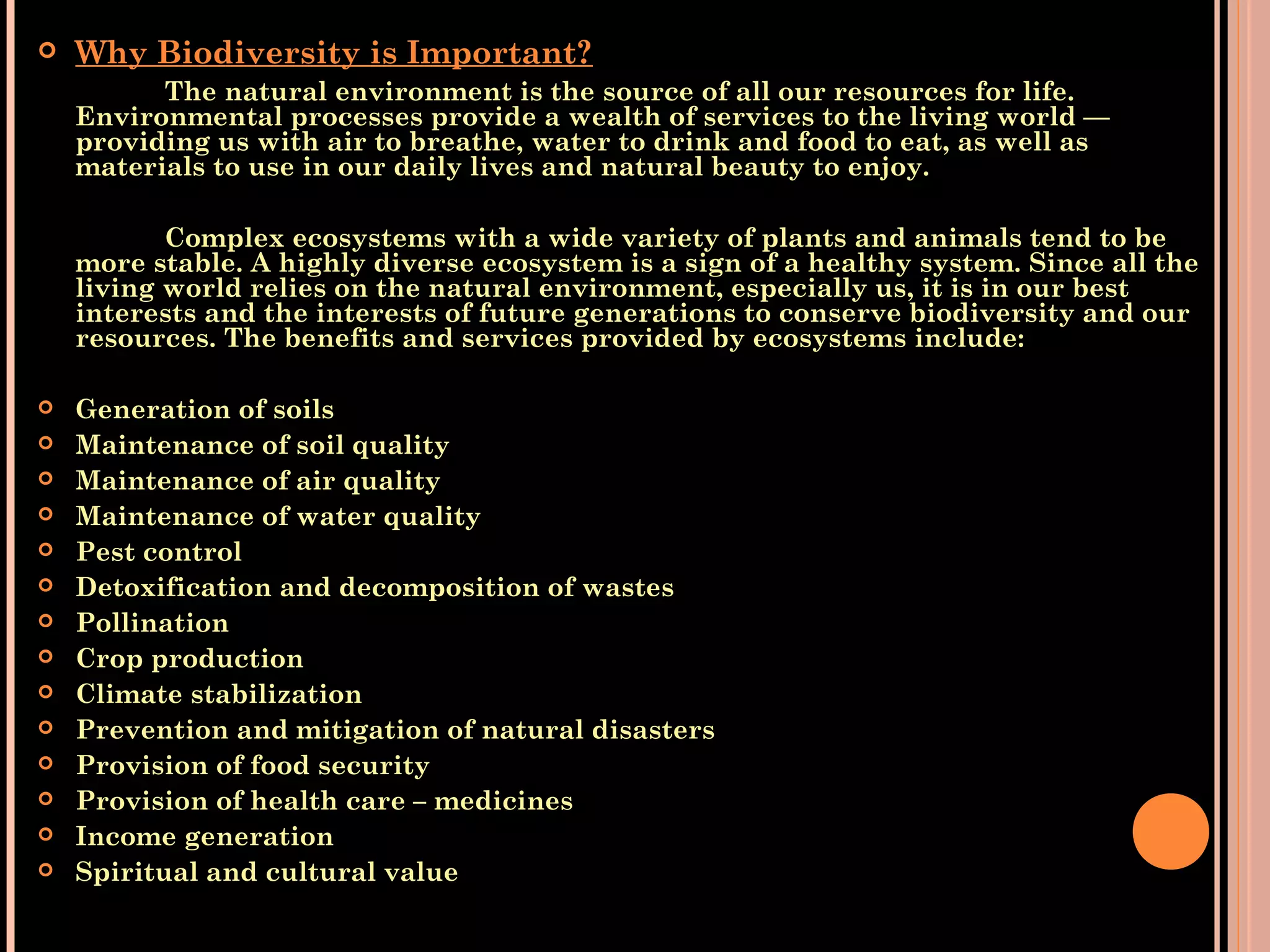 Biodiversity & Conservation | PPT