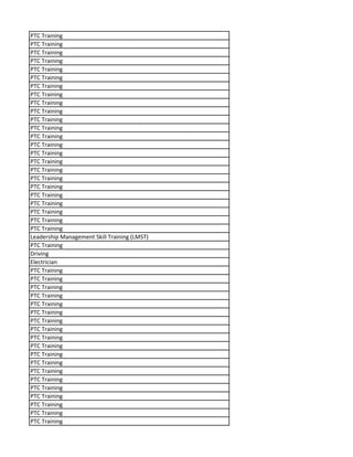 PTC Training
PTC Training
PTC Training
PTC Training
PTC Training
PTC Training
PTC Training
PTC Training
PTC Training
PTC Training
PTC Training
PTC Training
PTC Training
PTC Training
PTC Training
PTC Training
PTC Training
PTC Training
PTC Training
PTC Training
PTC Training
PTC Training
PTC Training
PTC Training
Leadership Management Skill Training (LMST)
PTC Training
Driving
Electrician
PTC Training
PTC Training
PTC Training
PTC Training
PTC Training
PTC Training
PTC Training
PTC Training
PTC Training
PTC Training
PTC Training
PTC Training
PTC Training
PTC Training
PTC Training
PTC Training
PTC Training
PTC Training
PTC Training
 