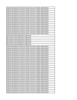 Capacity Development of Parent Teacher Councils in Khyber pakhtunkhwa
Capacity Development of Parent Teacher Councils in Khyber pakhtunkhwa
Capacity Development of Parent Teacher Councils in Khyber pakhtunkhwa
Capacity Development of Parent Teacher Councils in Khyber pakhtunkhwa
Capacity Development of Parent Teacher Councils in Khyber pakhtunkhwa
Capacity Development of Parent Teacher Councils in Khyber pakhtunkhwa
Capacity Development of Parent Teacher Councils in Khyber pakhtunkhwa
Capacity Development of Parent Teacher Councils in Khyber pakhtunkhwa
Capacity Development of Parent Teacher Councils in Khyber pakhtunkhwa
Capacity Development of Parent Teacher Councils in Khyber pakhtunkhwa
Capacity Development of Parent Teacher Councils in Khyber pakhtunkhwa
Capacity Development of Parent Teacher Councils in Khyber pakhtunkhwa
Capacity Development of Parent Teacher Councils in Khyber pakhtunkhwa
Capacity Development of Parent Teacher Councils in Khyber pakhtunkhwa
Capacity Development of Parent Teacher Councils in Khyber pakhtunkhwa
Bacha Khan Poverty Alleviation Programme
Bacha Khan Poverty Alleviation Programme
Bacha Khan Poverty Alleviation Programme
Bacha Khan Poverty Alleviation Programme
Bacha Khan Poverty Alleviation Programme
Bacha Khan Poverty Alleviation Programme
Capacity Development of Parent Teacher Councils in Khyber pakhtunkhwa
Capacity Development of Parent Teacher Councils in Khyber pakhtunkhwa
Capacity Development of Parent Teacher Councils in Khyber pakhtunkhwa
Capacity Development of Parent Teacher Councils in Khyber pakhtunkhwa
Capacity Development of Parent Teacher Councils in Khyber pakhtunkhwa
Capacity Development of Parent Teacher Councils in Khyber pakhtunkhwa
Capacity Development of Parent Teacher Councils in Khyber pakhtunkhwa
Capacity Development of Parent Teacher Councils in Khyber pakhtunkhwa
Capacity Development of Parent Teacher Councils in Khyber pakhtunkhwa
Capacity Development of Parent Teacher Councils in Khyber pakhtunkhwa
Capacity Development of Parent Teacher Councils in Khyber pakhtunkhwa
Capacity Development of Parent Teacher Councils in Khyber pakhtunkhwa
Capacity Development of Parent Teacher Councils in Khyber pakhtunkhwa
Capacity Development of Parent Teacher Councils in Khyber pakhtunkhwa
Capacity Development of Parent Teacher Councils in Khyber pakhtunkhwa
Capacity Development of Parent Teacher Councils in Khyber pakhtunkhwa
Capacity Development of Parent Teacher Councils in Khyber pakhtunkhwa
Capacity Development of Parent Teacher Councils in Khyber pakhtunkhwa
Capacity Development of Parent Teacher Councils in Khyber pakhtunkhwa
Capacity Development of Parent Teacher Councils in Khyber pakhtunkhwa
Capacity Development of Parent Teacher Councils in Khyber pakhtunkhwa
Capacity Development of Parent Teacher Councils in Khyber pakhtunkhwa
Capacity Development of Parent Teacher Councils in Khyber pakhtunkhwa
Capacity Development of Parent Teacher Councils in Khyber pakhtunkhwa
Capacity Development of Parent Teacher Councils in Khyber pakhtunkhwa
Capacity Development of Parent Teacher Councils in Khyber pakhtunkhwa
 