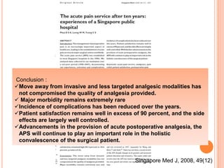 implementation of acute pain services in hospital update - dr. Takdir ...