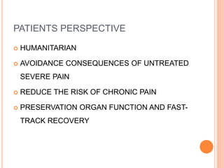 implementation of acute pain services in hospital update - dr. Takdir ...