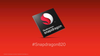 1Qualcomm Snapdragon is a product of Qualcomm Technologies, Inc.
#Snapdragon820
 