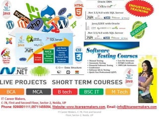 IT Career Makers, C-78, First and Second
Floor, Sector-2, Noida, UP
 