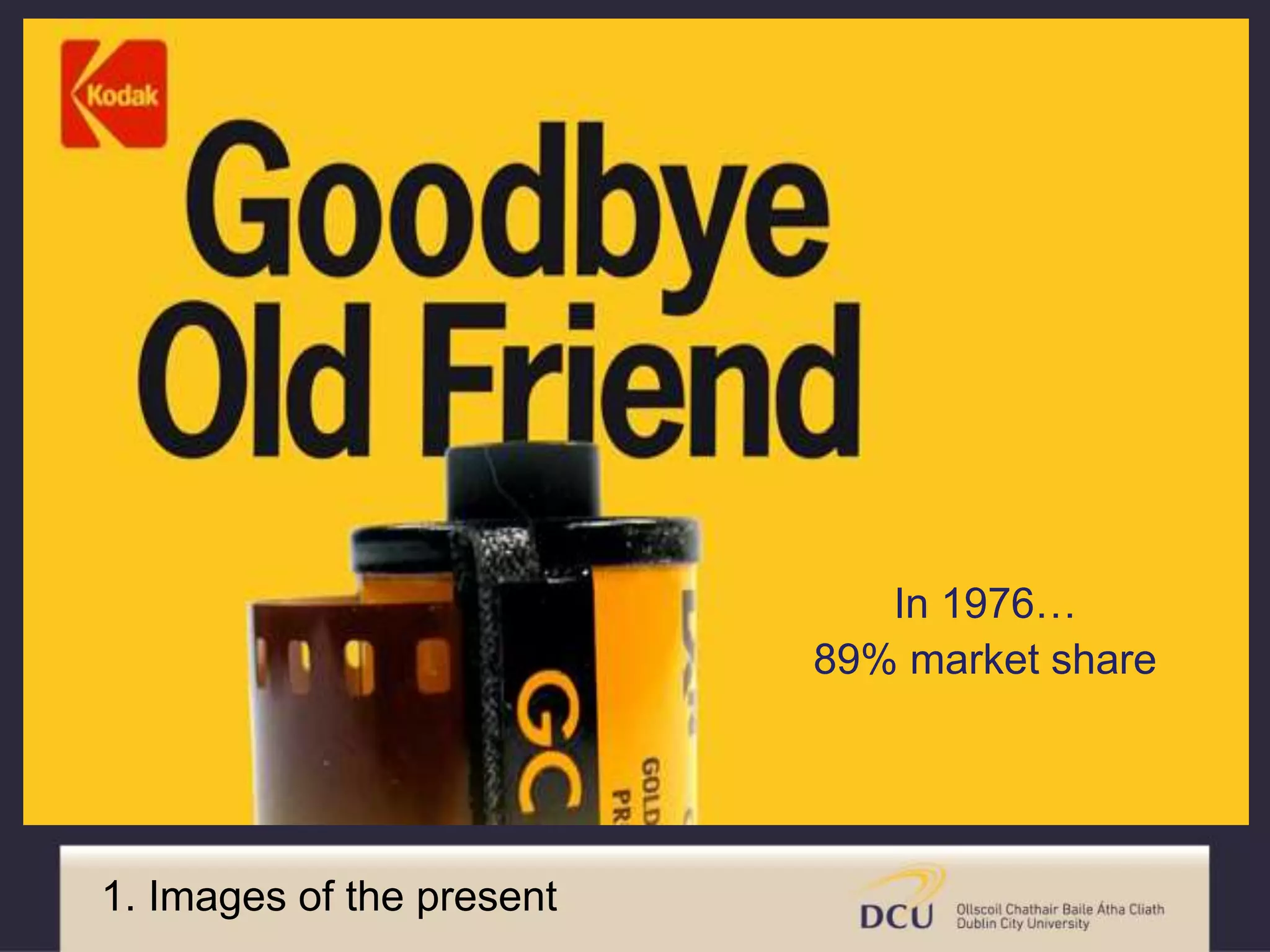 In 1976…
89% market share
1. Current images
 