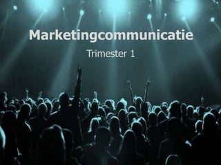 Marketingcommunicatie
Trimester 1
 