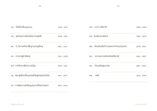 12 13
เรียนรู้สู่การเปลี่ยนแปลง ศ.นพ.วิจารณ์ พานิช
๑๔. พลังของการเรียนโดยการปฏิบัติ			 ๑๔๒ - ๑๕๓
		 	 	
๑๓. โค้ชให้เปลี่ยนมุมมอง	 ๑๓๒ - ๑๔๑
	
๑๕. TL ในการศึกษาพื้นฐานของผู้ใหญ่			 ๑๕๔ - ๑๖๓
		 	 	
๑๖. จากช่างสู่อาชีพครู					 ๑๖๔ - ๑๗๗
		 	 	
๑๗. การศึกษาเพื่อความยั่งยืน				 ๑๗๘ - ๑๘๙
		 	 	
๑๘. เรียนรู้เพื่อเปลี่ยนแปลงชีวิตผู้หญิงในโบลิเวีย		 ๑๙๐ - ๑๙๙
		 	 	
๑๙. การพัฒนาสตรีในชุมชนฮาร์เล็มตะวันออก		 ๒๐๐ - ๒๑๑
		 	 	
๒๑. โรงเรียนเกษตรกร					 ๒๒๔ - ๒๓๑
		 	 	
๒๐. กะเทาะเปลือกไข่					 ๒๑๒ - ๒๒๓
		 	 	
๒๒. เรียนโดยตั้งคำ�ถามและหาคำ�ตอบร่วมกัน		 ๒๓๒ - ๒๔๓
		 	 	
๒๓. ละลายความคิดเหยียดเชื้อชาติ			 ๒๔๔ - ๒๕๓
		 	 	
๒๔. ย้อนอดีตสู่อนาคต				 ๒๕๔ - ๒๖๓
		 	 	
๒๕. AAR						 ๒๖๔ - ๒๖๗
		 	 	
 