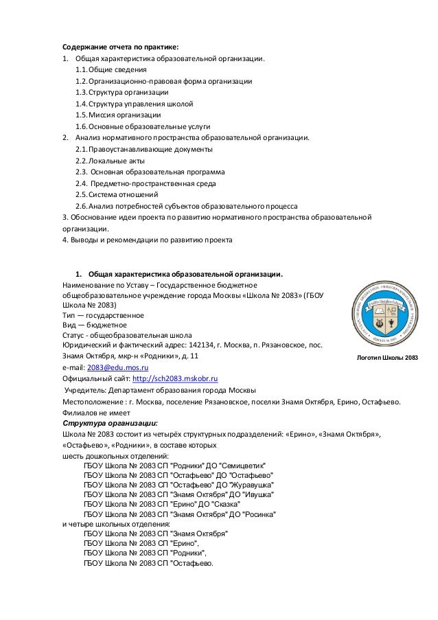Характеристика руководителя от организации о практике студента. Школа 7 краснозаводск. Характеристика образовательной организации практика. Компоненты управленческой деятельности. Характеристика материально-технической базы.