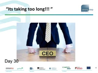 “Its taking too long!!! ”
4
Day 30
 