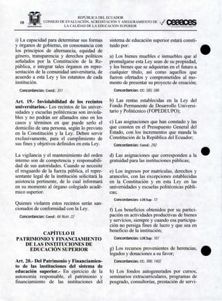 Ley Organica de Educación Superior | PDF
