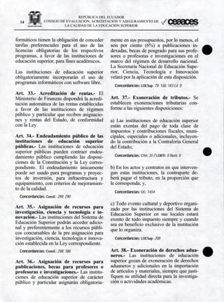 Ley Organica de Educación Superior | PDF