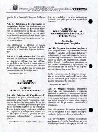 Ley Organica de Educación Superior | PDF