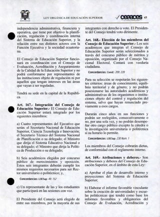 Ley Organica de Educación Superior | PDF