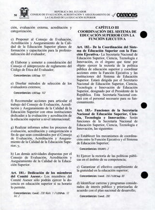 Ley Organica de Educación Superior | PDF