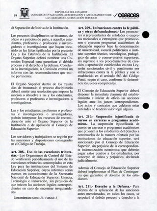 Ley Organica de Educación Superior | PDF