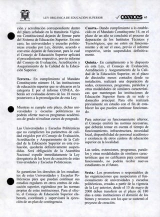 Ley Organica de Educación Superior | PDF