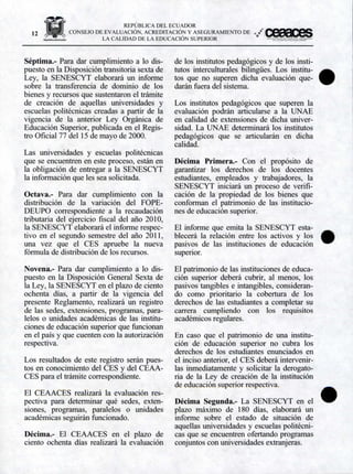 Reglamento General Ley Orgánica de Educacion Superior | PDF