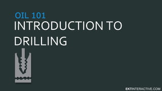 EKTINTERACTIVE.COM
INTRODUCTION TO
DRILLING
OIL 101
 