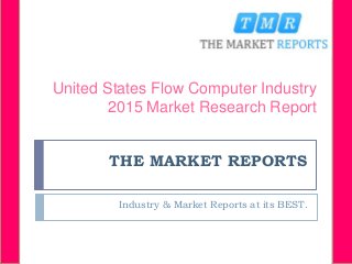 THE MARKET REPORTS
Industry & Market Reports at its BEST.
United States Flow Computer Industry
2015 Market Research Report
 