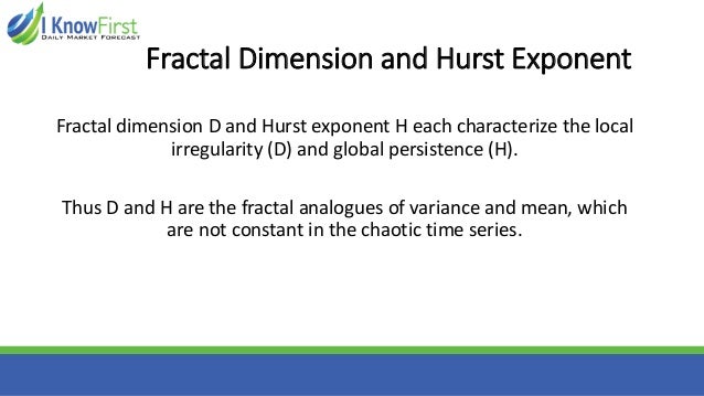 Hurst exponent trading system