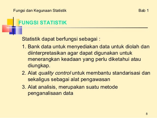 PENGENALAN STATISTIK