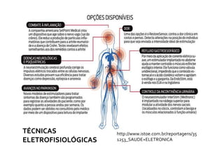 http://www.istoe.com.br/reportagens/35
1253_SAUDE+ELETRONICA
TÉCNICASTÉCNICAS
ELETROFISIOLÓGICASELETROFISIOLÓGICAS
 