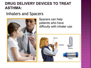 Spacers can help
patients who have
difficulty with inhaler use
Inhalers and Spacers
 