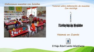 Elaboremos macetas con botellas
Veamos un Cuento
Tutorial sobre elaboración de macetas
Con reciclaje
 