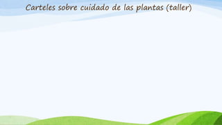 Carteles sobre cuidado de las plantas (taller)
 