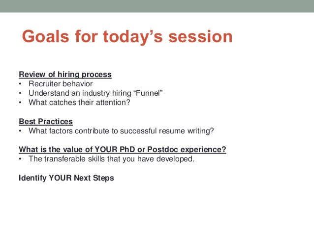 postdoc resumes