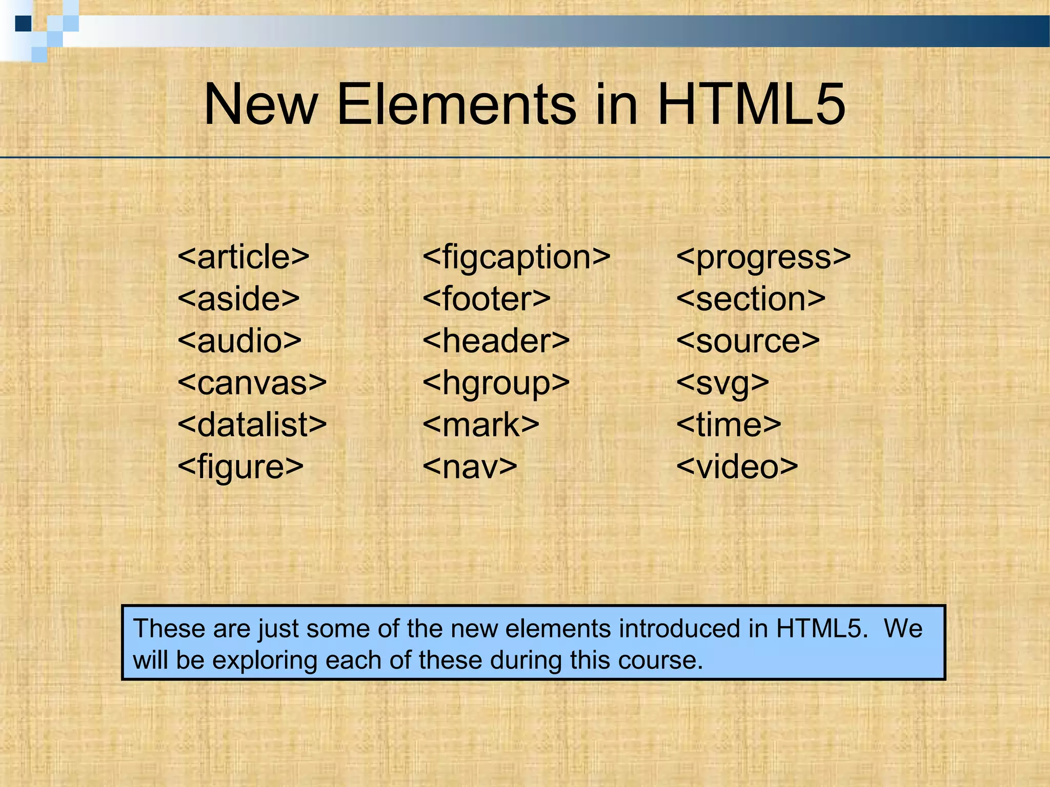 Introduction to html5 | PPT